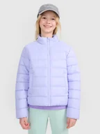 Kurtki i płaszcze dla dziewczynek - 4F Kurtka puchowa z wypełnieniem syntetycznym dziewczęca - fioletowa 134 (8-9 lat) - miniaturka - grafika 1