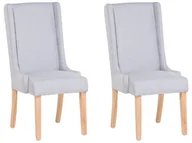 Krzesła - Beliani Zestaw 2 krzeseł do jadalni jasnoszary CHAMBERS 254285 - miniaturka - grafika 1