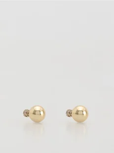 Reserved - Kolczyki z kulkami - złoty - Moda i Uroda OUTLET - miniaturka - grafika 1