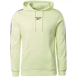 Bluzy sportowe męskie - Bluza męska Reebok Training Essentials Tape Hoodie zielona - grafika 1