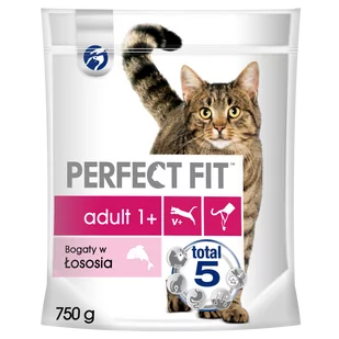 Perfect Fit Adult 1+) 750g Bogaty w łososia sucha karma dla kotów dorosłych 25444-uniw - Mokra karma dla kotów - miniaturka - grafika 1