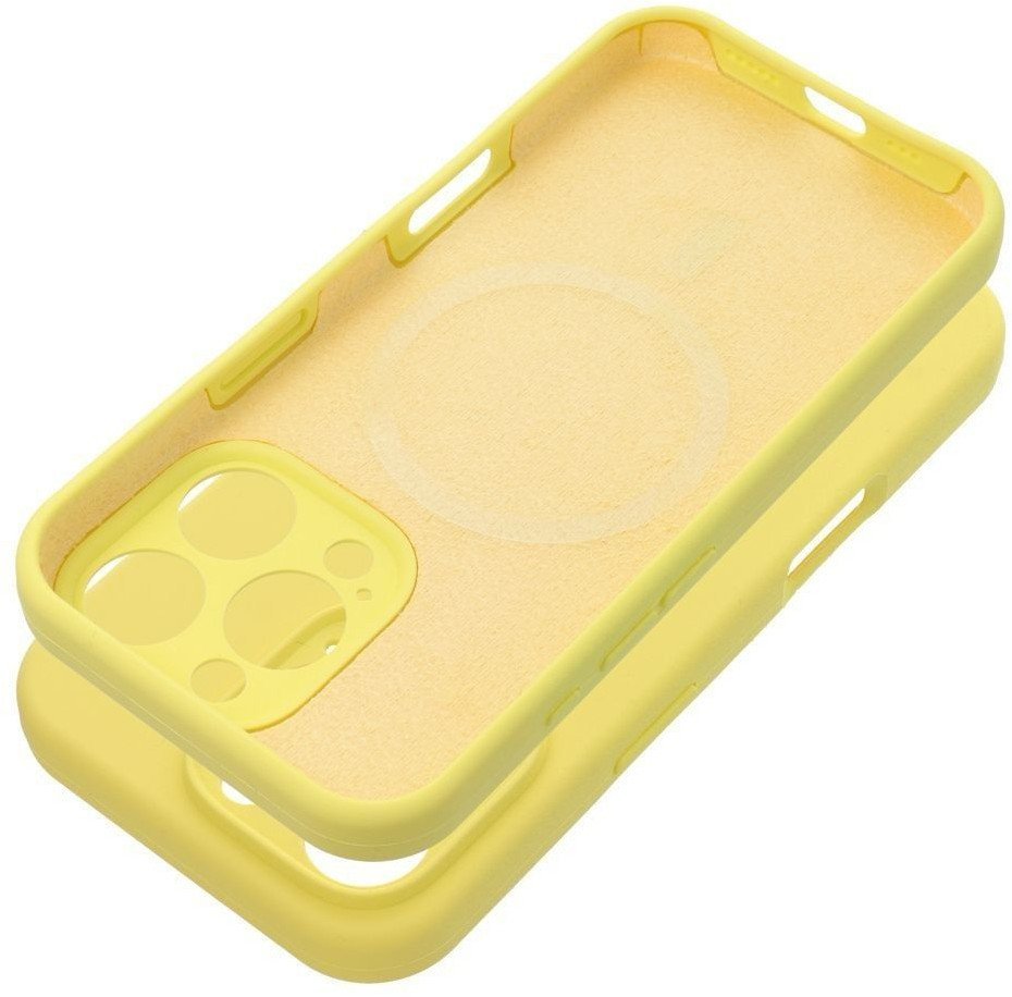 Futerał SILICONE 2mm do IPHONE 16 Pro Max kompatybilny z MagSafe żółty
