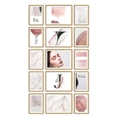 Ramki na zdjęcia - Zestaw Drewianych Ramek - Galeria Naturalnych Ramek Na 15 Zdjęć - miniaturka - grafika 1