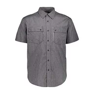 Koszule męskie - CMP Męska koszula Camicia A Maniche Corte Dry Function Hemd, Antracite-Cemento, 46 - miniaturka - grafika 1