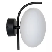 Lampy ścienne - Kinkiet ścienny na przedpokój OMI 1201 Zumaline szklany czarny biały - miniaturka - grafika 1