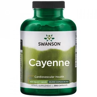 ﻿Pieprz kajeński Cayenne naturalna kapsaicyna 450mg 300 kapsułek SWANSON - Pieprz - miniaturka - grafika 1