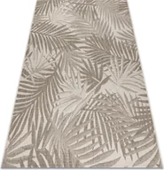 Dywany - DYWAN SZNURKOWY SIZAL FLOORLUX 20504 LIŚCIE szampański / ciemnoszary DŻUNGLA beżowy 240x330 cm - miniaturka - grafika 1