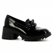 Mokasyny damskie - Czarne lakierowane mokasyny CARINII - Carinii - miniaturka - grafika 1