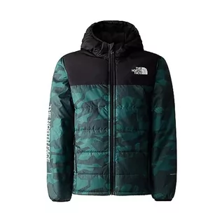 Kurtki i płaszcze dla chłopców - THE NORTH FACE Never Stop Dark Sage Rain Camo Pri 140 kurtka - grafika 1