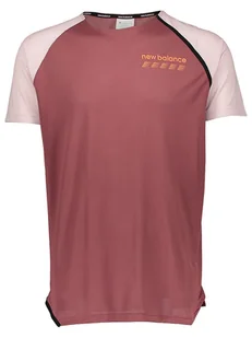 New Balance Koszulka sportowa w kolorze jagodowo-jasnoróżowym - Koszulki sportowe męskie - miniaturka - grafika 1