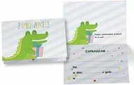 Kartki okolicznościowe i zaproszenia - Zaproszenia z kopertą Krokodyl - 5 szt. - miniaturka - grafika 1