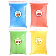 Cukier i słodziki - Cukier Kolorowy i Smakowy 4x 1kg Doypack Do Waty Cukrowej Zestaw - miniaturka - grafika 1