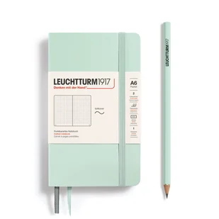 Notatnik Leuchtturm1917 Pocket A6, miękka oprawa, kropki, Mint Green - Notesy i bloczki - miniaturka - grafika 1