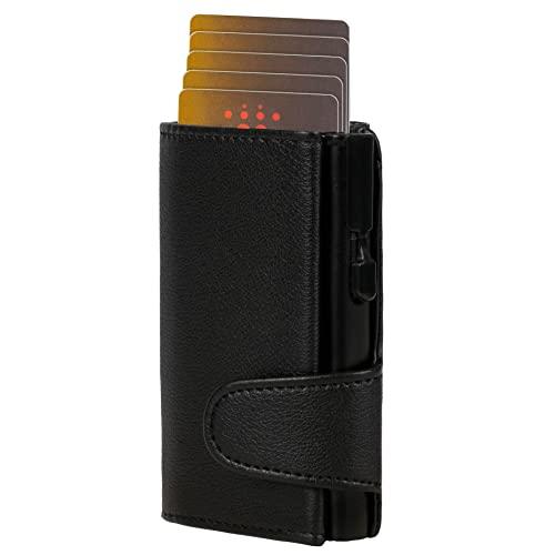 CLICKSAFE Uniseks portfel na monety akcesoria podróżne, czarny, 10,0 x 6,5 x 2,5 cm
