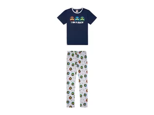 Piżamy chłopięce - LEGO LEGO Piżama dziecięca z bawełną (t-shirt + spodnie) (122/128, Ninjago ciemnoniebieski/szary) - grafika 1