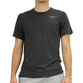 Koszulki męskie - Nike M Nk Brt Top Ss Hpr Dry T-Shirt Black Heather/Metallic Hematite 3XL - miniaturka - grafika 1