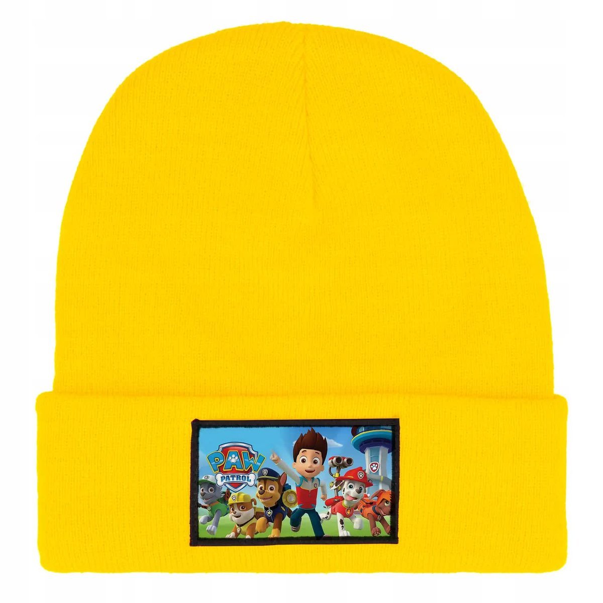 CZAPKA ZIMOWA CIEPŁA ŻÓŁTA DZIECIĘCA Z MOTYWEM PAW PATROL MIX WZORÓW