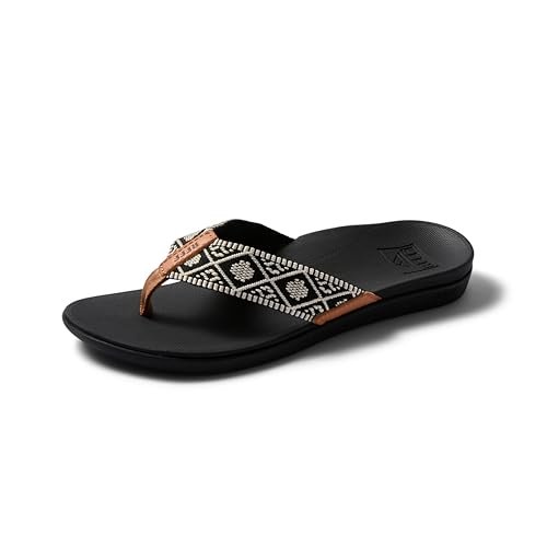 Reef Damskie japonki Ortho-Bounce Woven, czarny biały - 38.5 EU