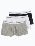 Majtki męskie - Calvin Klein Obcisłe bokserki pakowane po 3 szt. Mężczyźni Bawełna szary jednolity, S - miniaturka - grafika 1