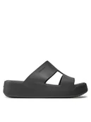 Klapki i japonki damskie - Crocs Klapki Getaway Platform H-Strap 209409 Czarny - miniaturka - grafika 1