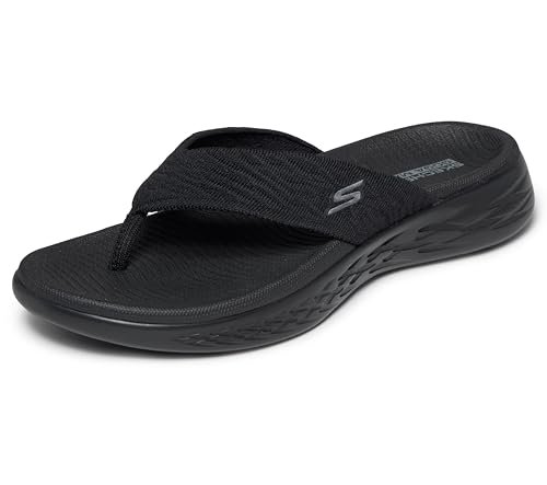 Skechers Klapki damskie, Black Textile, 35 EU