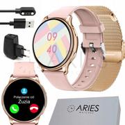 Smartwatch - Aries Watches KM10 Różowy - miniaturka - grafika 1