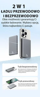 USAMS Powerbank indukcyjny 5000mAh 20W Fast Charge ciemnoszary/dark grey 10KCD22001 (US-CD220) - Powerbanki - miniaturka - grafika 11