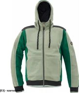 Odzież robocza - CERVA DAYBORO - męska bluza, kaptur, odblaskowe elementy, 55% bawełna, 45% poliester - szarozielony S - miniaturka - grafika 1