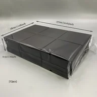 Opakowania i torebki na prezenty - TEMU 12 szt. Czarne Pudełka na Biżuterię z Pokrywkami - Eleganckie Opakowania Papierowe z Motywem Wilka na Śluby, Nowy Rok i Specjalne Okazje - miniaturka - grafika 1