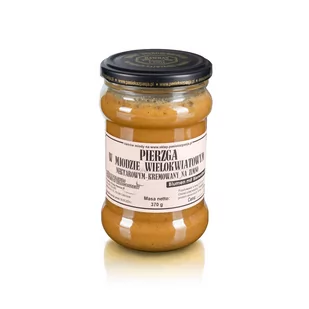 PIERZGA W MIODZIE WIELOKWIATOWYM 370g, surowy, nierozgrzewany, 100 lat tradycji, zdrowy - Miód - miniaturka - grafika 1