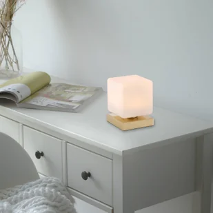 Paul Neuhaus Mosiężna lampa stołowa z ściemnianą dotykiem diodą LED - Jano - Lampy stojące - miniaturka - grafika 1