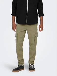 Only & Sons Spodnie materiałowe 22025431 Beżowy Tapered Fit - Spodnie męskie - miniaturka - grafika 1