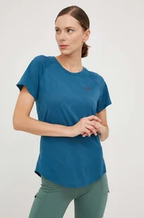 New Balance t-shirt do biegania Q Speed kolor zielony - Koszulki sportowe damskie - miniaturka - grafika 1