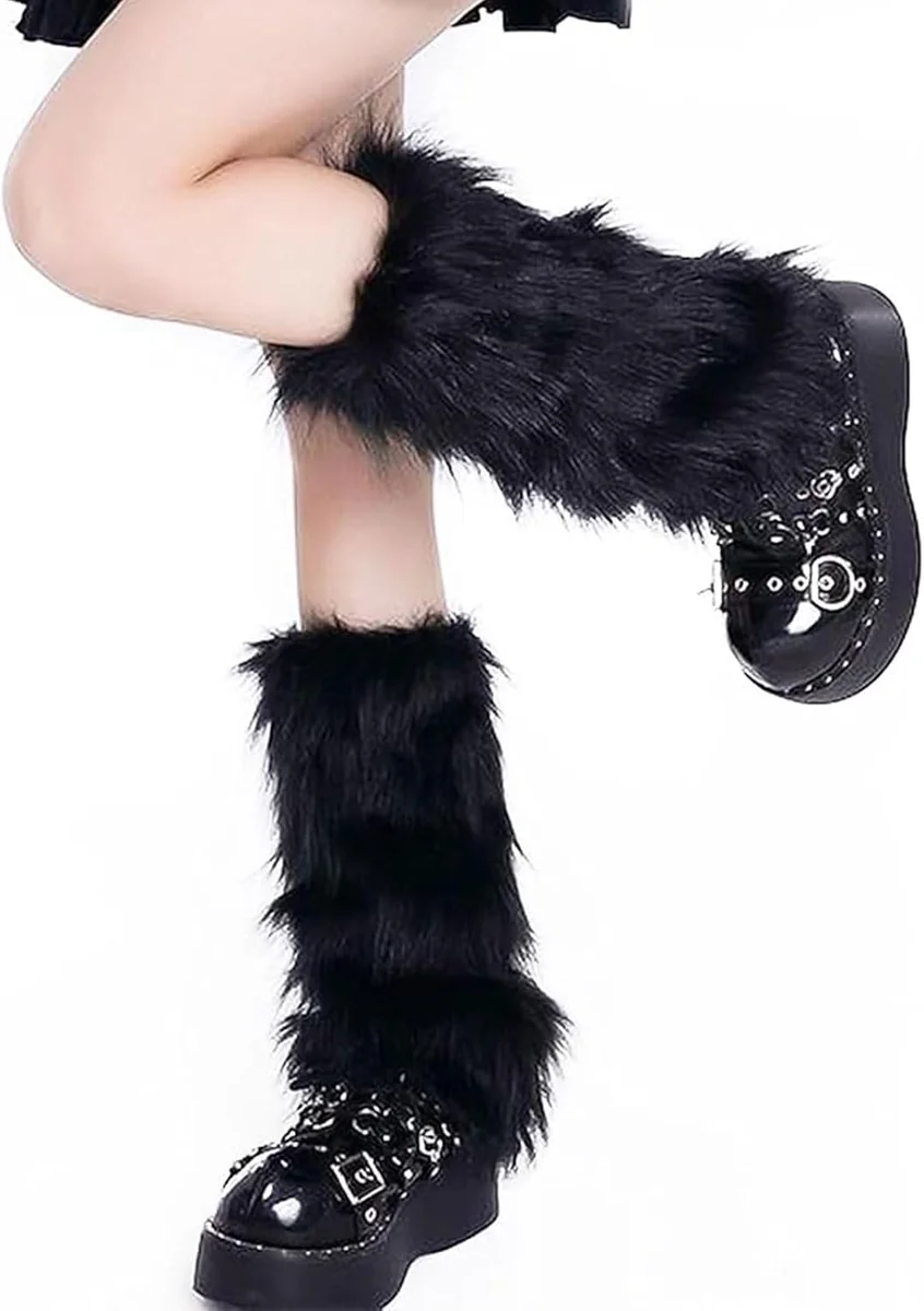 LEGGINSY OCHRANIACZE CZARNE FUTRZANE CIEPŁE MIĘKKIE WYGODNE TRWAŁE MODNE