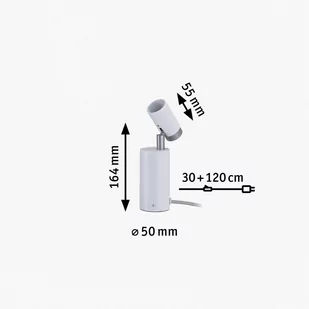 Paulmann Runa lampa stołowa, biała/szara - Lampy stojące - miniaturka - grafika 3