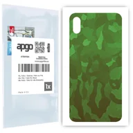 Szkła hartowane na telefon - Folia naklejka skórka strukturalna na TYŁ do Apple iPhone XS Max -  Moro | Camo Zielony - apgo SKINS - miniaturka - grafika 1