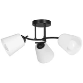 Lampy sufitowe - ActiveJet Lampa sufitowa Alma 3x40W E27 czerń + białe klosze - miniaturka - grafika 1
