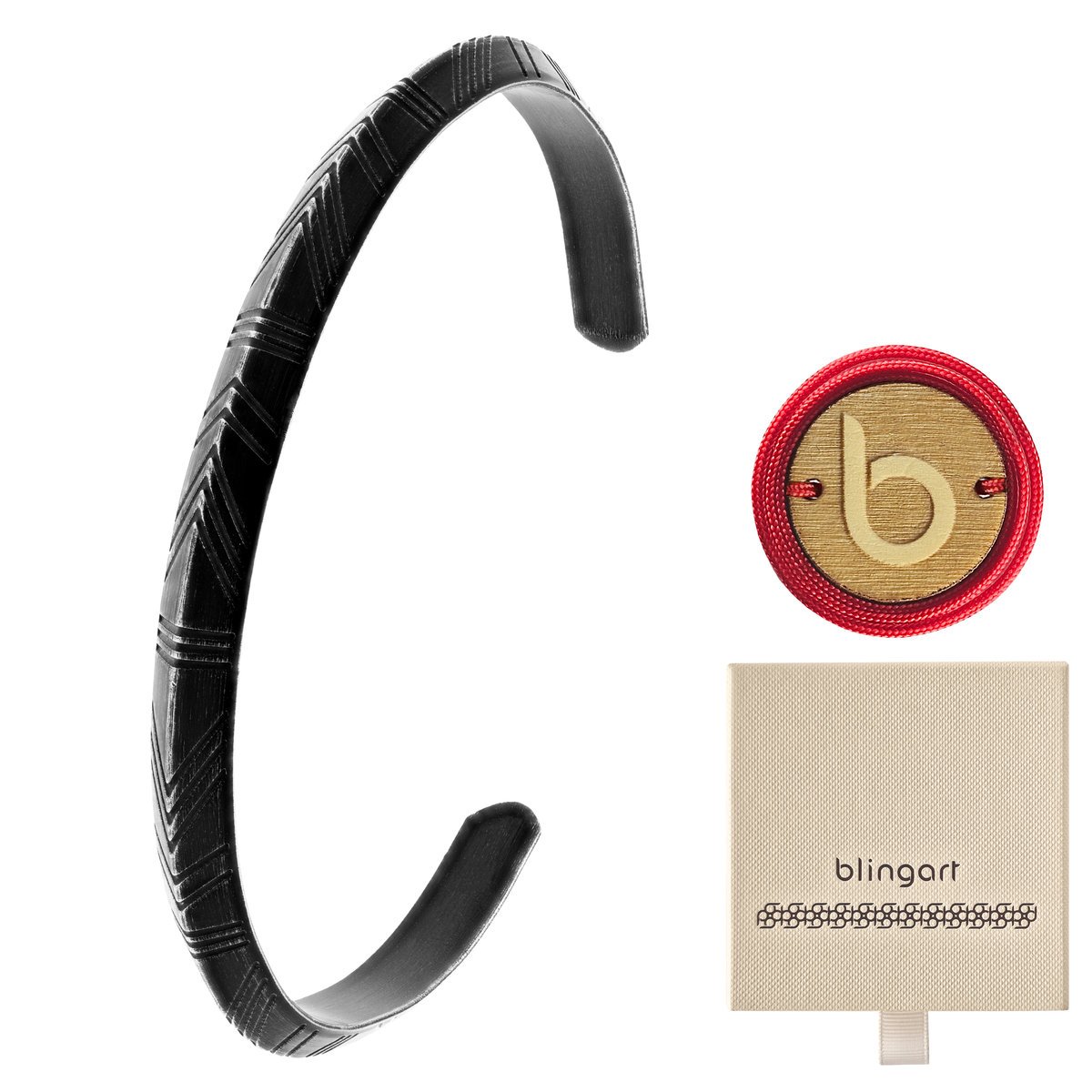 Bransoletka męska stal chirurgiczna bangla grawer zdobiona 316L BLINGART