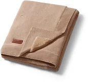 Koce i narzuty dla dzieci - PurePower BABY ONO 1671/03 Kocyk bawełniany z podszyciem ciemny beż - miniaturka - grafika 1