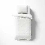 Pościel - Detexpol Pościel adamaszkowa 140X200 biała jednobarwna paski 1 cm Pure - miniaturka - grafika 1