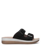 Klapki i japonki damskie - Inblu Klapki FT020400 Czarny - miniaturka - grafika 1