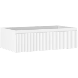 Mexen Rivel szafka łazienkowa podumywalkowa 80 cm, 1 szuflada, ryflowana , biała mat - 91A20-08023-1-BF01 - Szafki łazienkowe - miniaturka - grafika 1