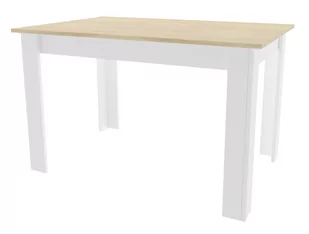 Stół skandynawski NP 120x80 dąb sonoma + biały - Stoły - miniaturka - grafika 1