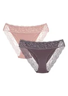 Majtki damskie - Majtki z wysokim stanem Patri 2-pak Esotiq brudny róż, grafitowy L - miniaturka - grafika 1