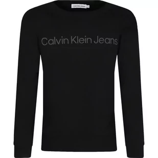 CALVIN KLEIN JEANS Bluza RAISED INST. LOGO FLEECE CN | Regular Fit - Bluzy dla chłopców - miniaturka - grafika 1