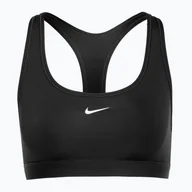 Bielizna sportowa damska - Biustonosz treningowy Nike Swoosh Light Support black/white - miniaturka - grafika 1