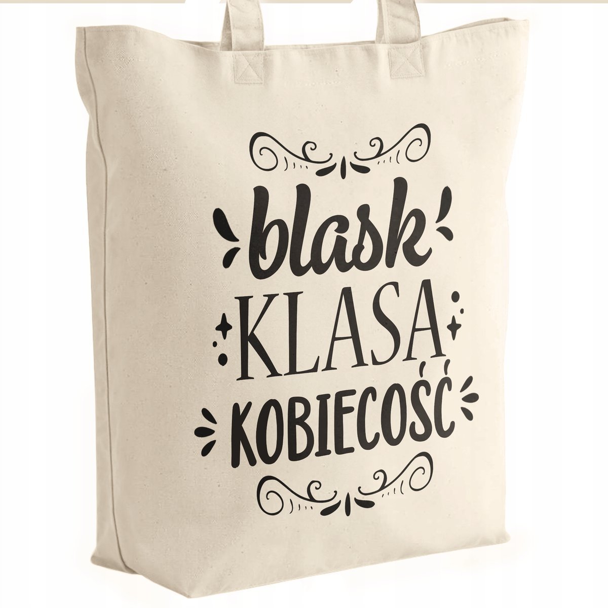 Torba bawełniana premium prezent na Dzień Kobiet Blask Kobiecość Klasa