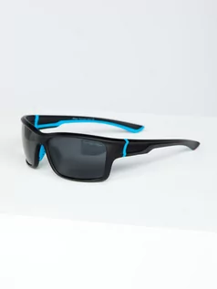 Okulary przeciwsłoneczne - Czarno-niebieskie okulary przeciwsłoneczne Denley MIAMI6 - grafika 1