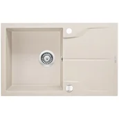 Zlewozmywaki - Deante Andante Zlewozmywak 1-komorowy z ociekaczem - beż ZQN 5113 - miniaturka - grafika 1