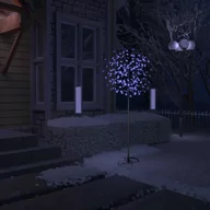 Oświetlenie świąteczne - vidaXL Drzewko z lampkami, 200 LED, niebieski biały, kwiat wiśni 180cm - miniaturka - grafika 1